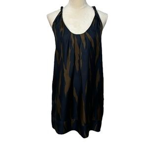 French Connection Silk Twisted Strap Racerback Pockets Mini Dress Size 6